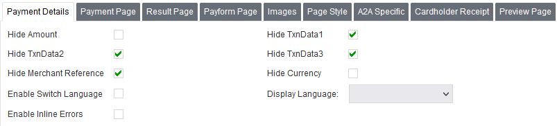 Payment Details