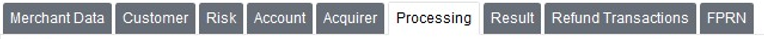 Processing Tab