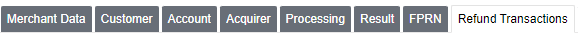 Refund Transaction Tab